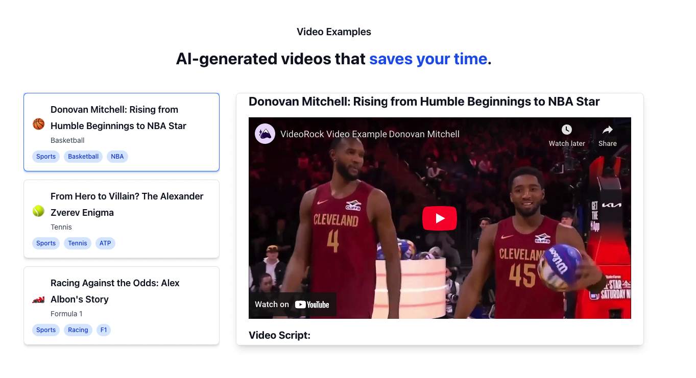 VideoRock AI screenshot