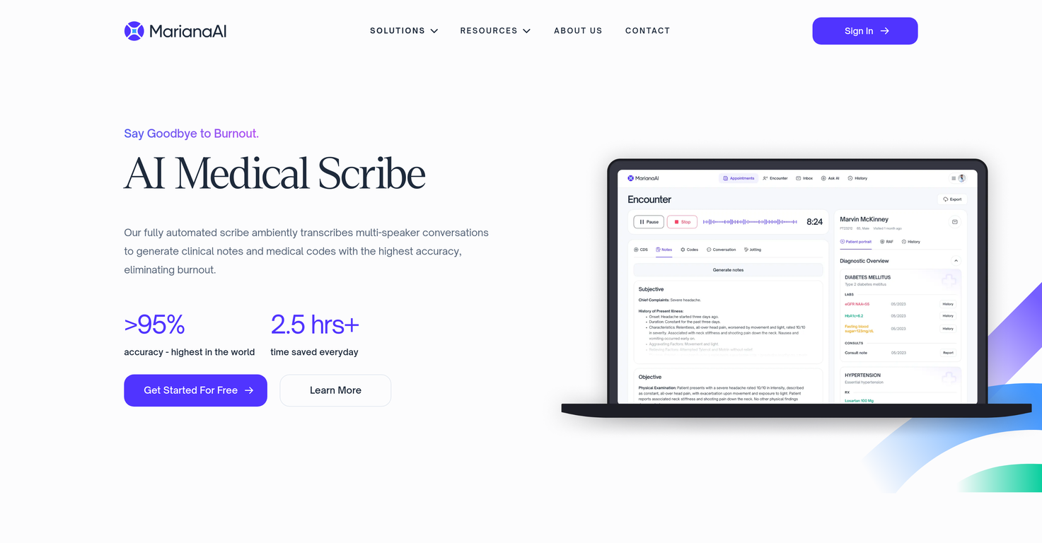 AI Medical Scribe by MarianaAI screenshot