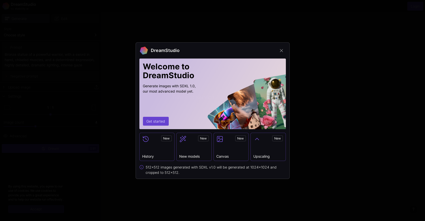 DreamStudio screenshot