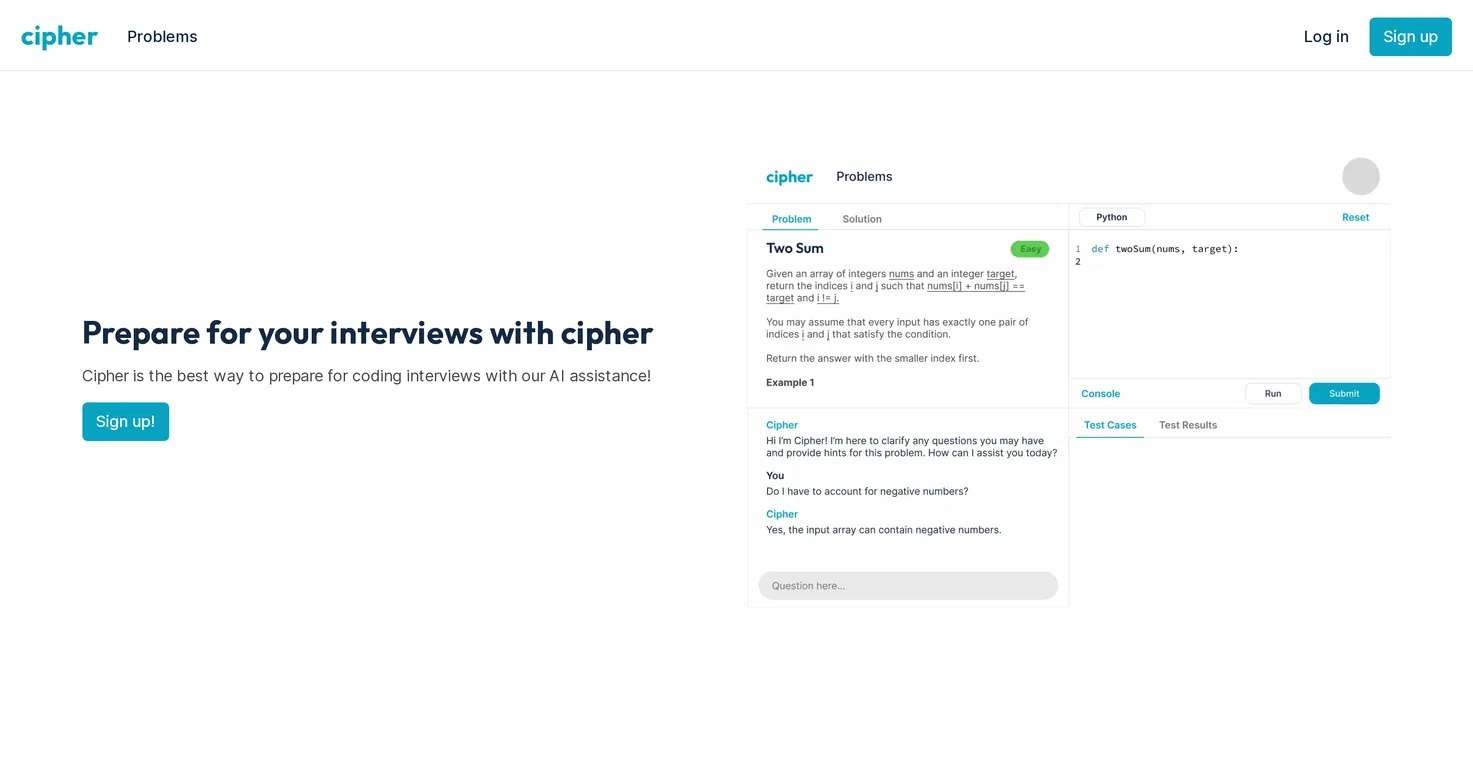 Cipher screenshot