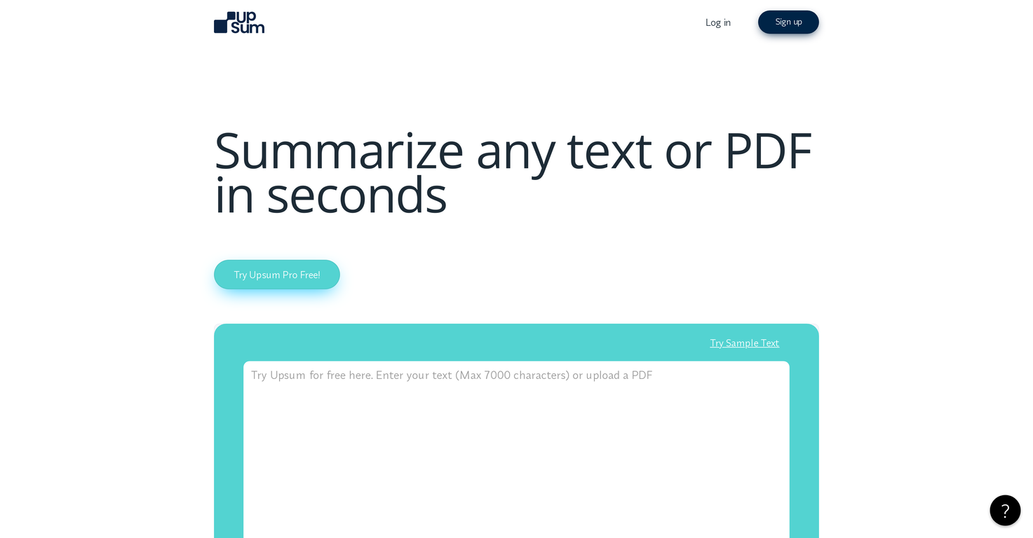 UpSum screenshot