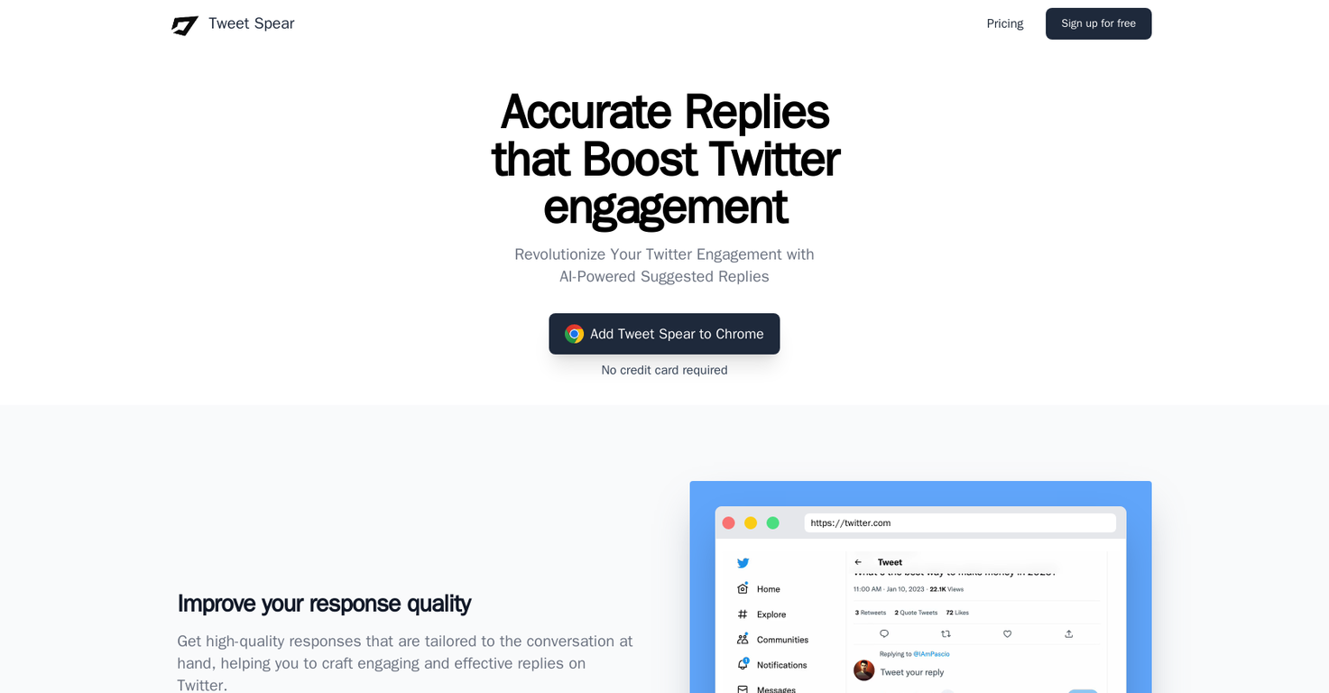 Tweetspear screenshot