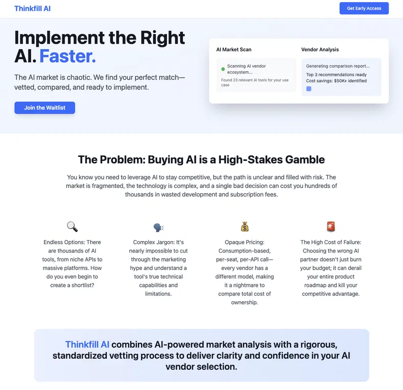 Thinkfill AI – AI Procurement Platform screenshot