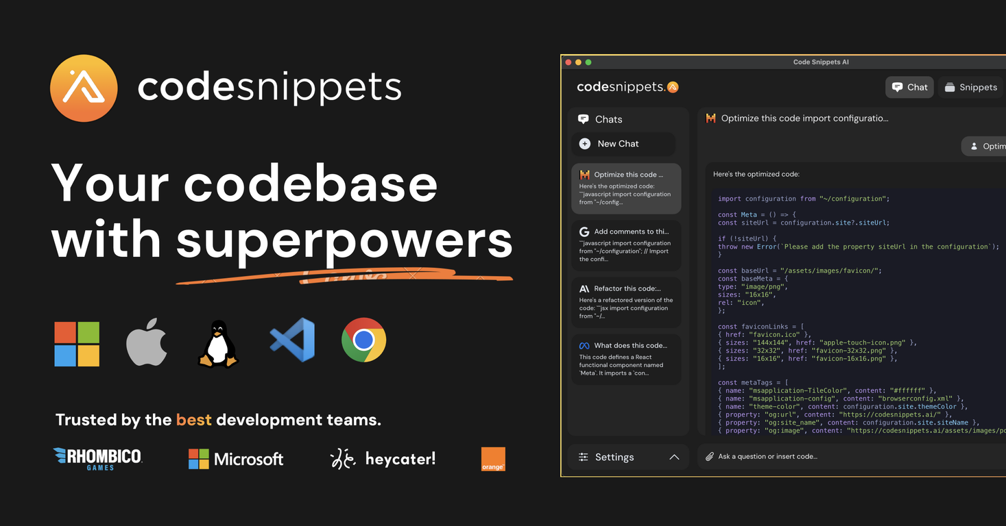 Code Snippets AI screenshot