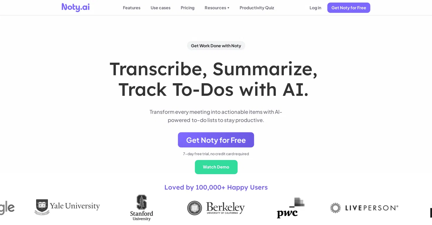 Noty.ai screenshot