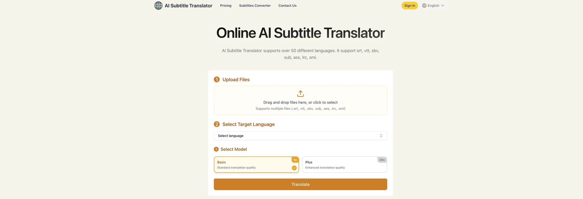 AI Subtitle Translator screenshot