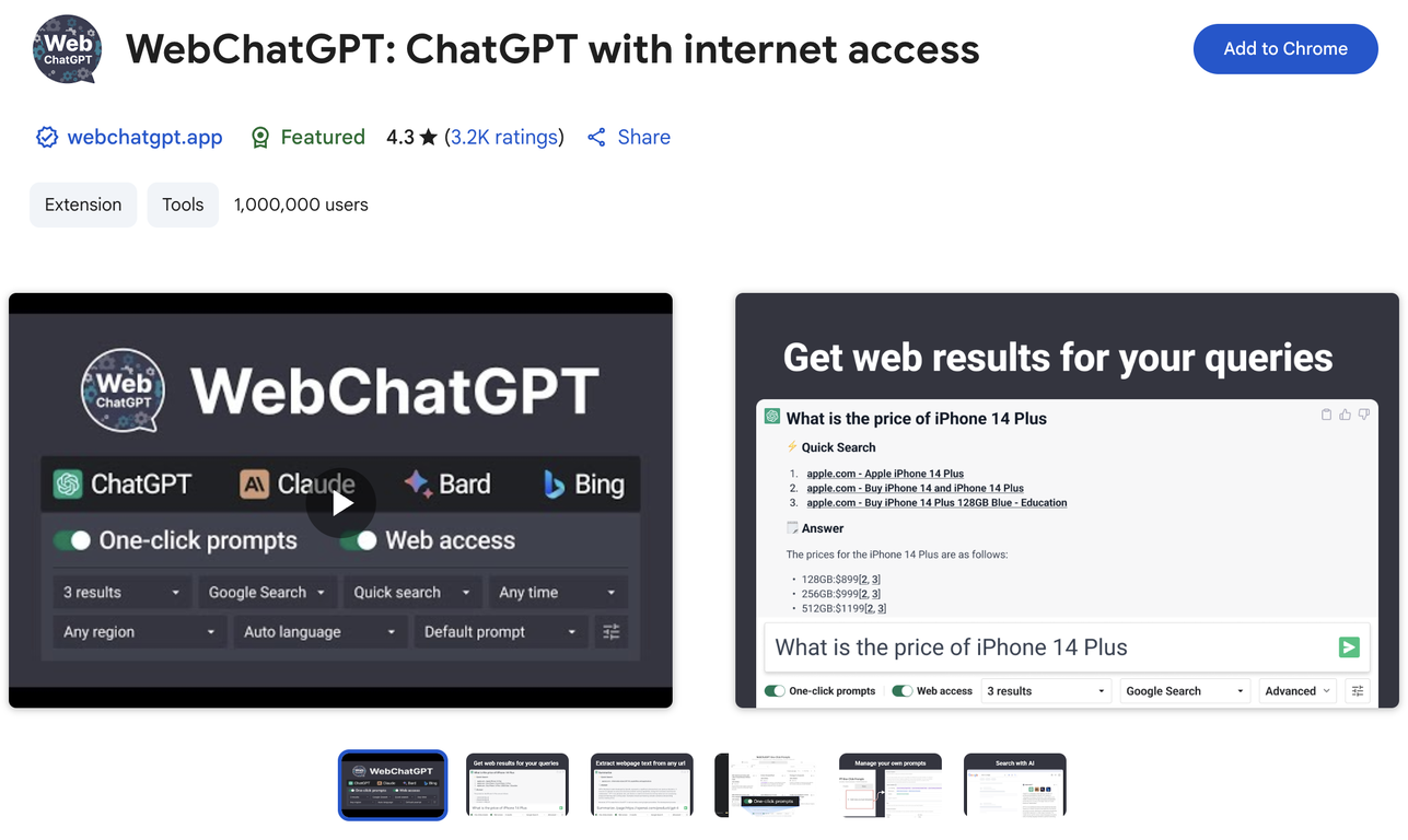 Web ChatGPT screenshot