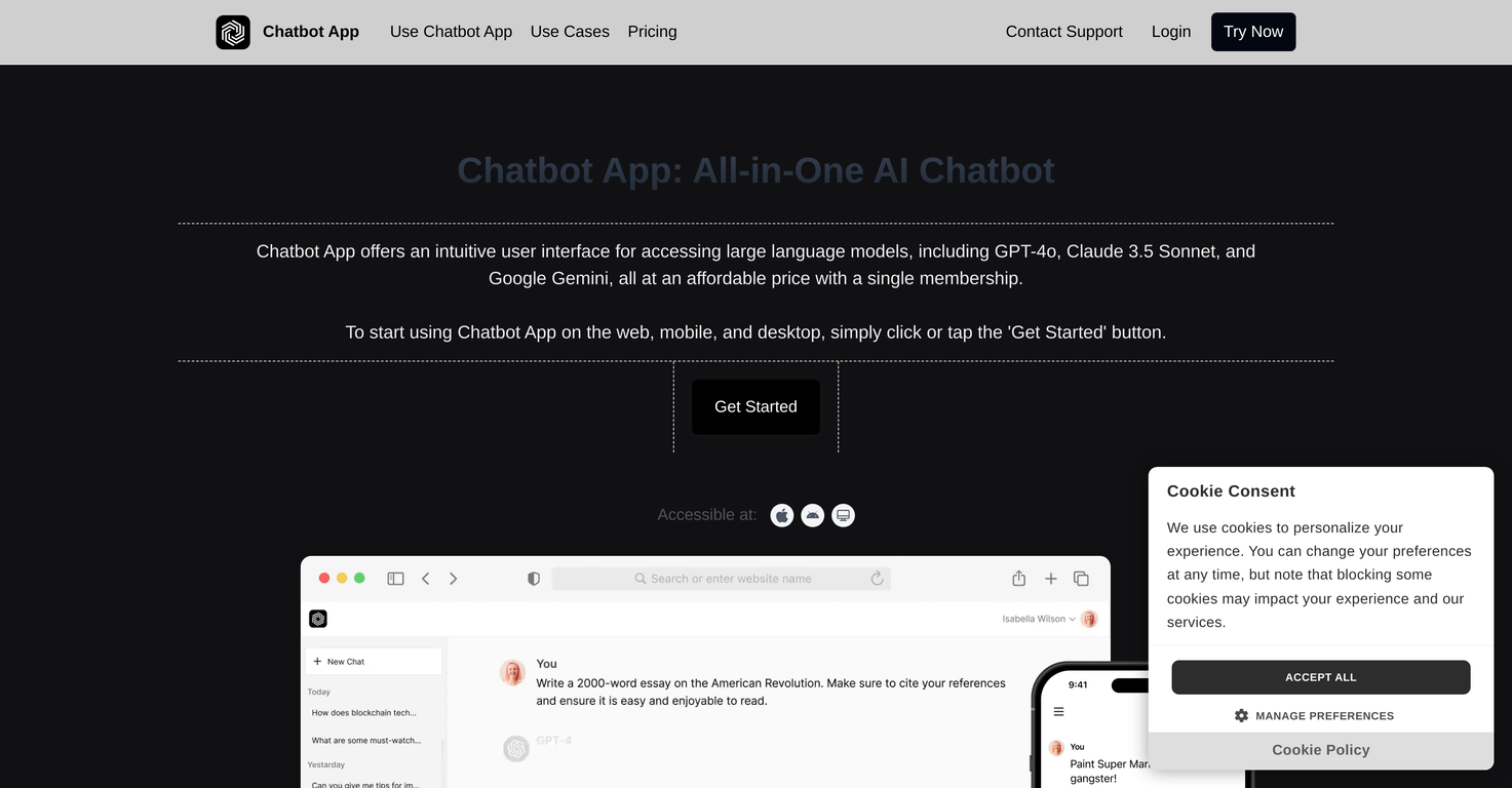 Chatbot App screenshot