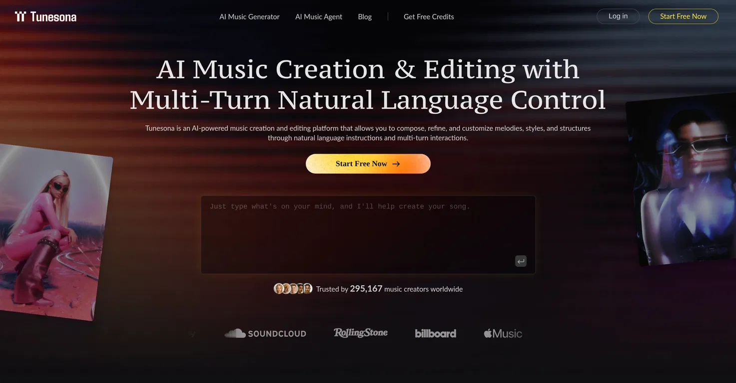 Tunesona AI Music Agent screenshot