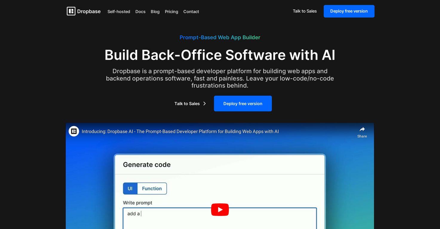 Dropbase AI screenshot