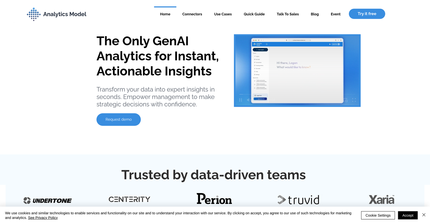 Analytics Model screenshot