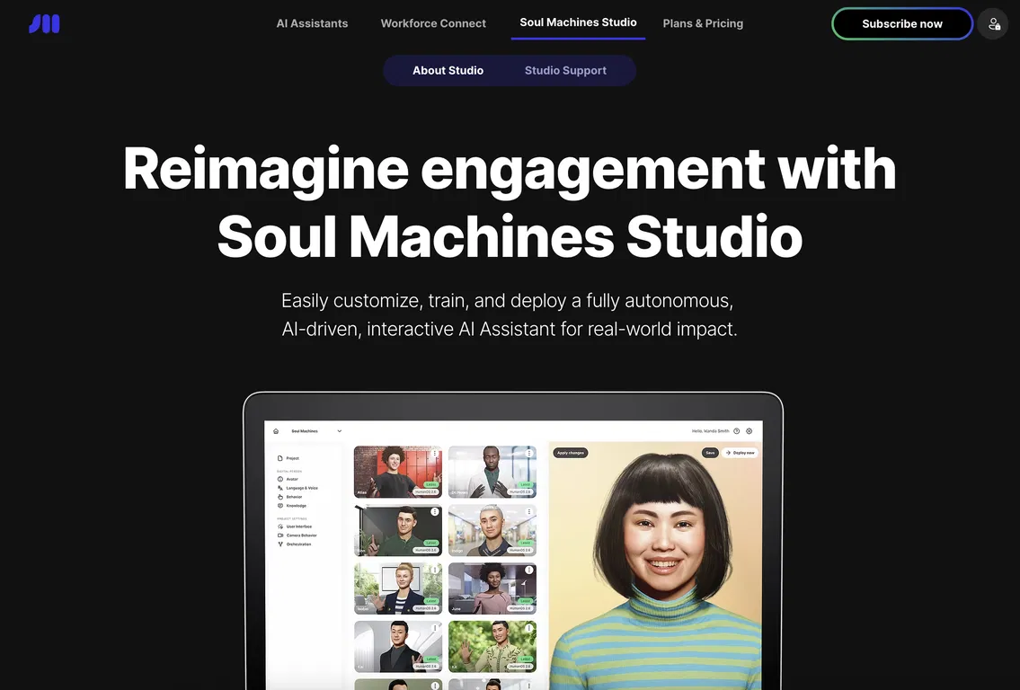 Soul Machines Studio screenshot