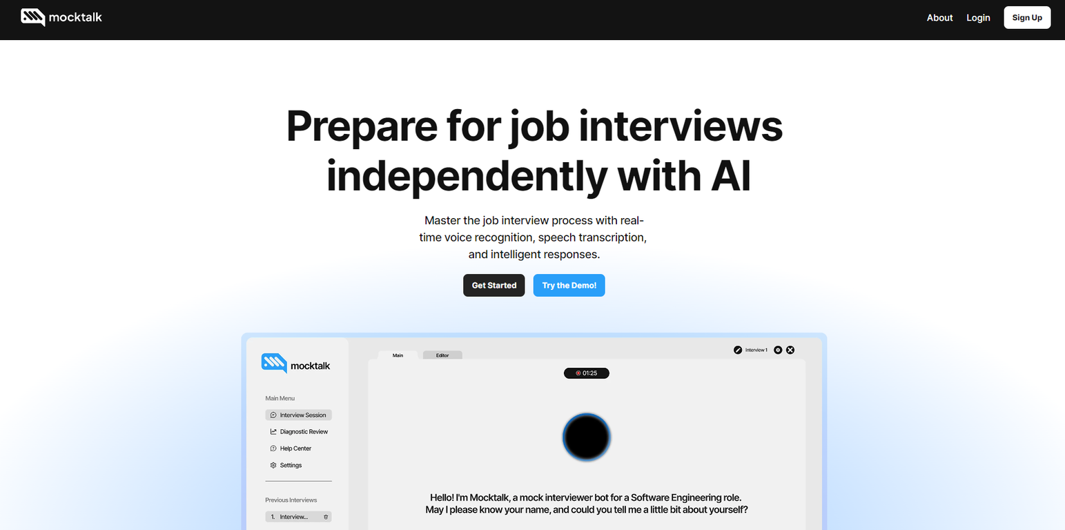 Mocktalk screenshot