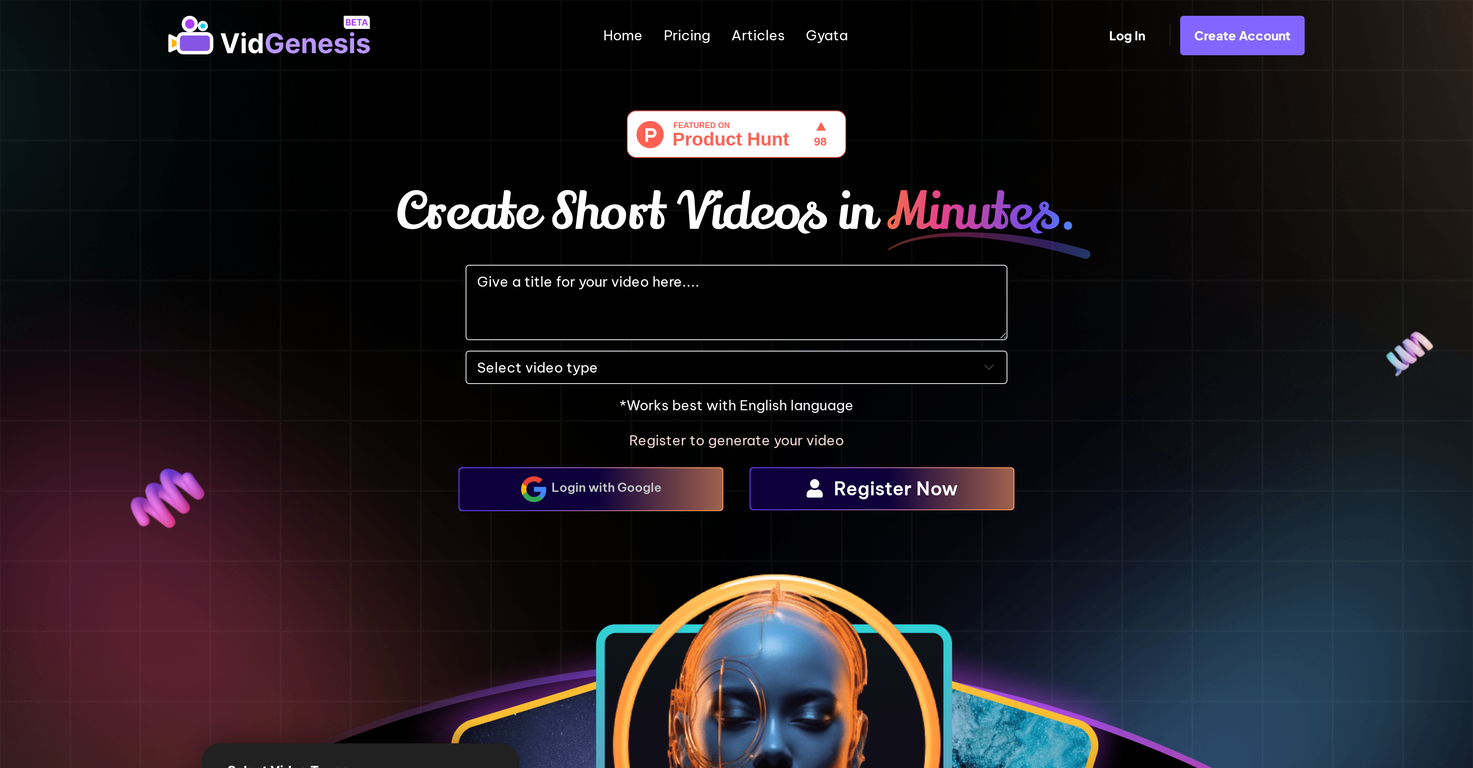 VidGenesis screenshot