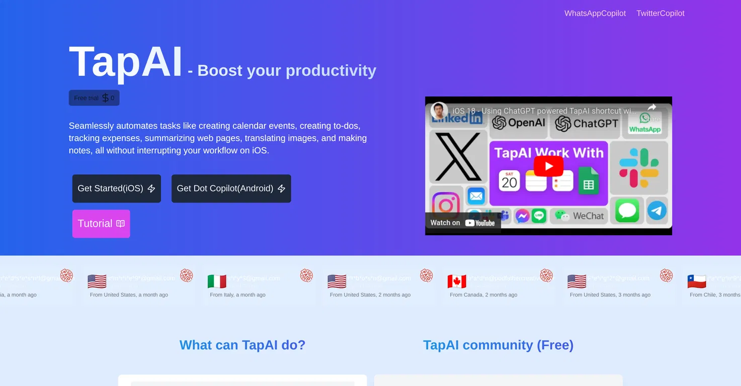 TapAI screenshot