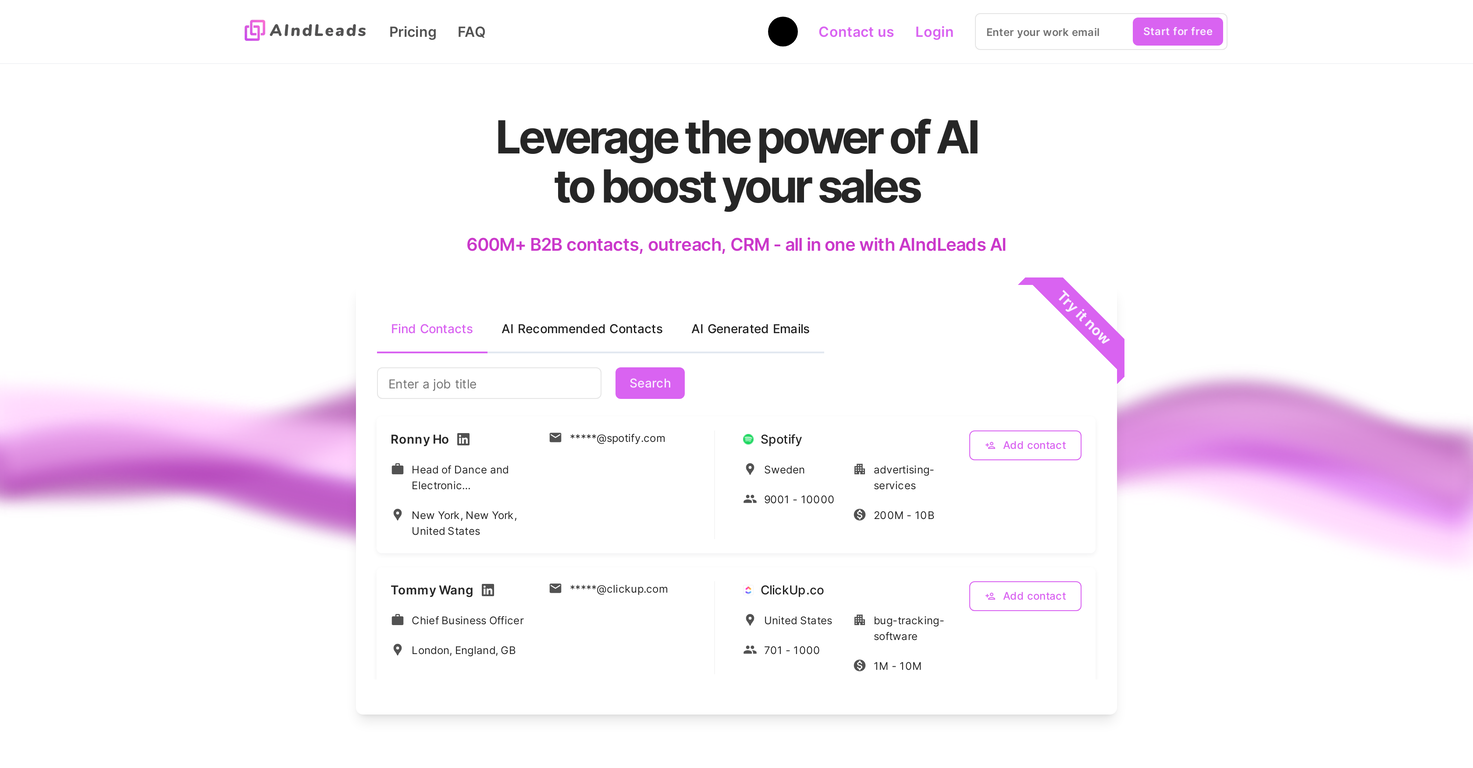 AIndLeads screenshot