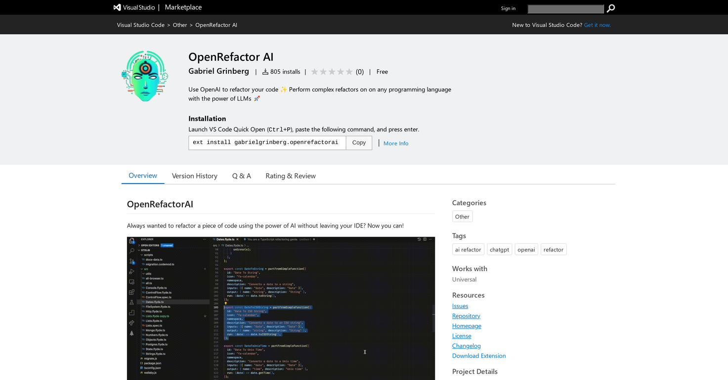OpenRefactor screenshot