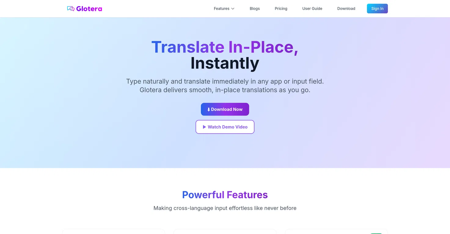 Glotera AI screenshot