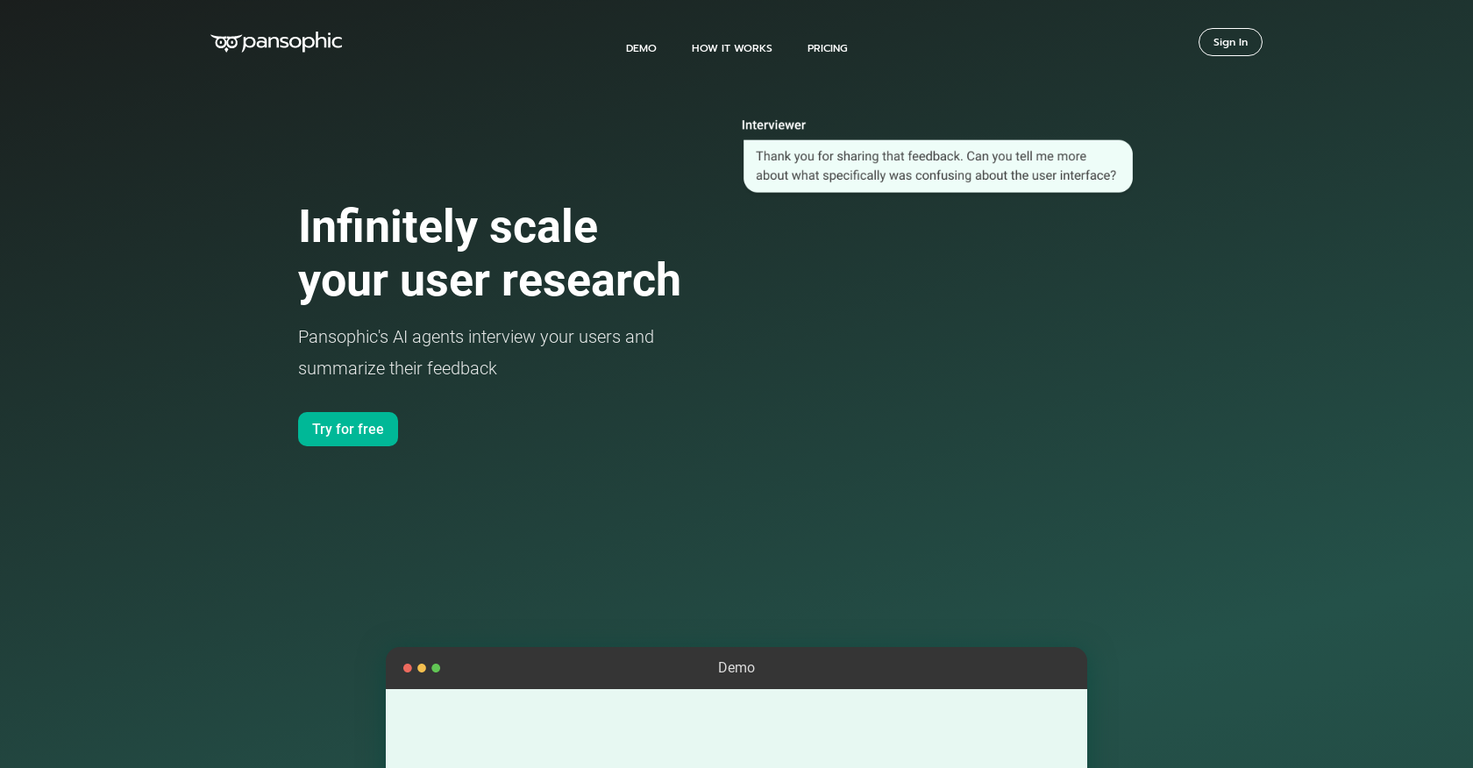 Pansophic screenshot