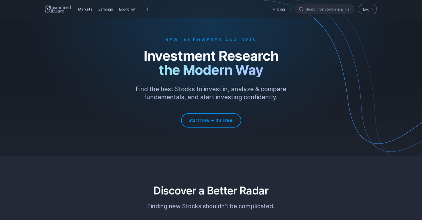 Streamlined Finance screenshot