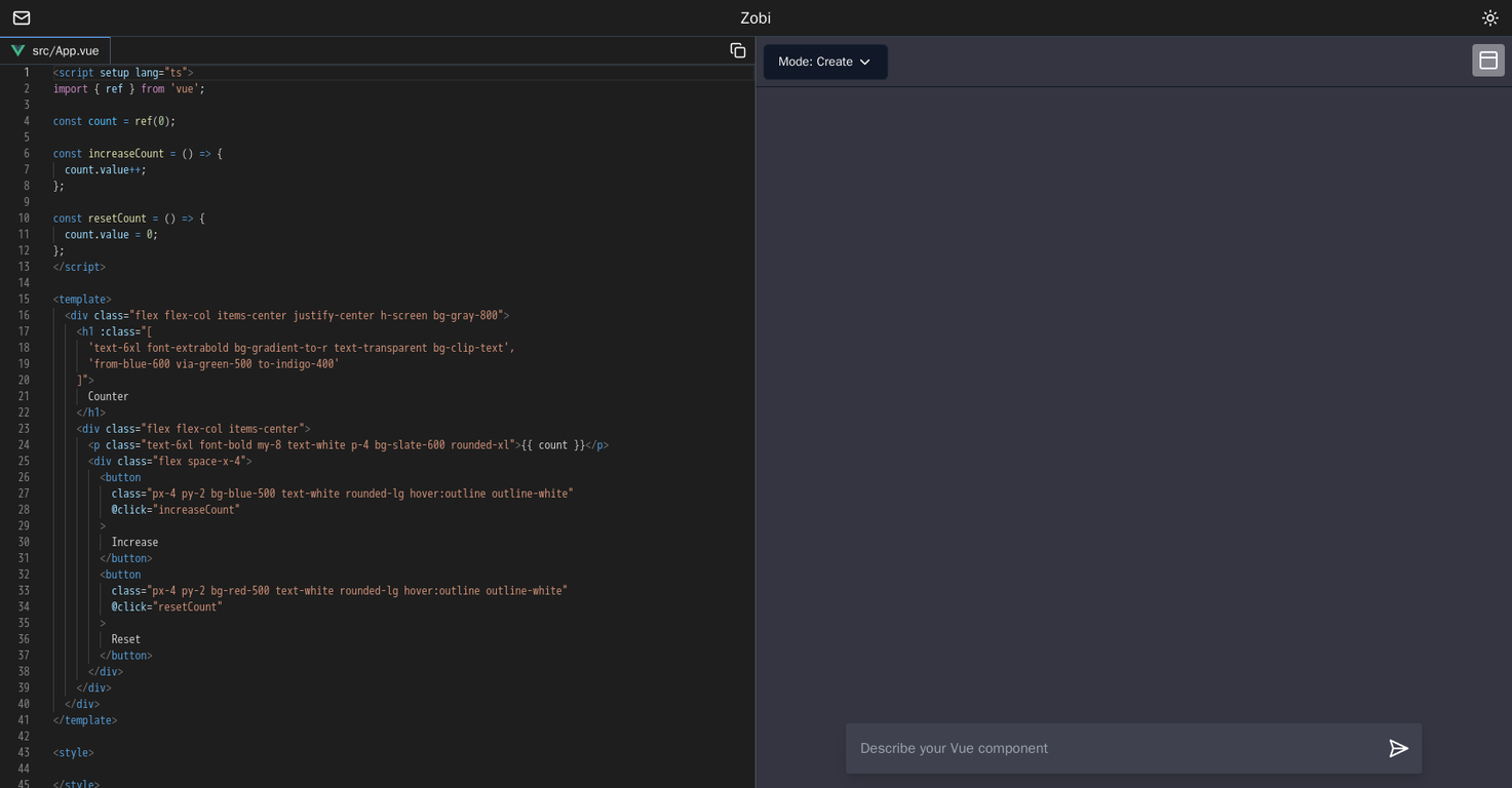 Zobi screenshot