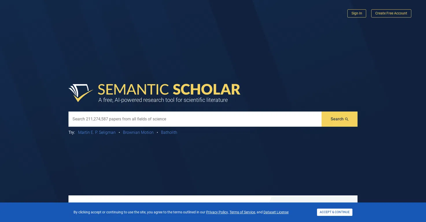 Semanticscholar screenshot
