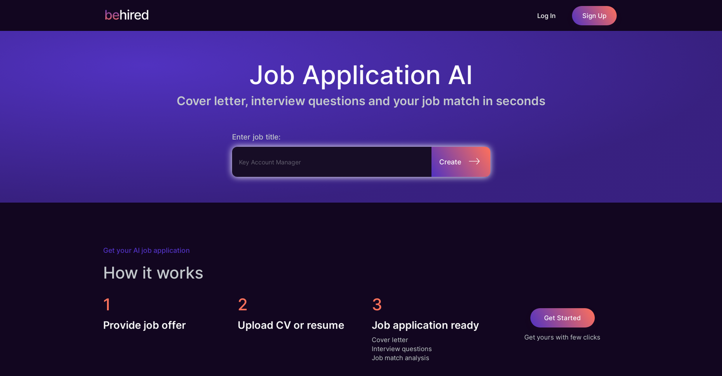 Behired screenshot