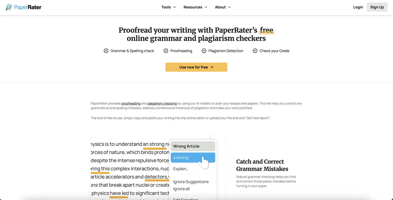 PaperRater screenshot