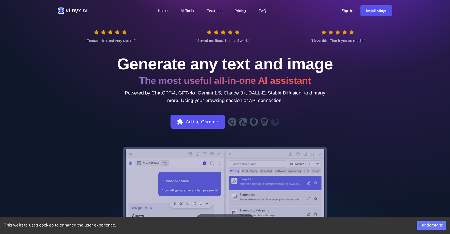 Viinyx AI screenshot