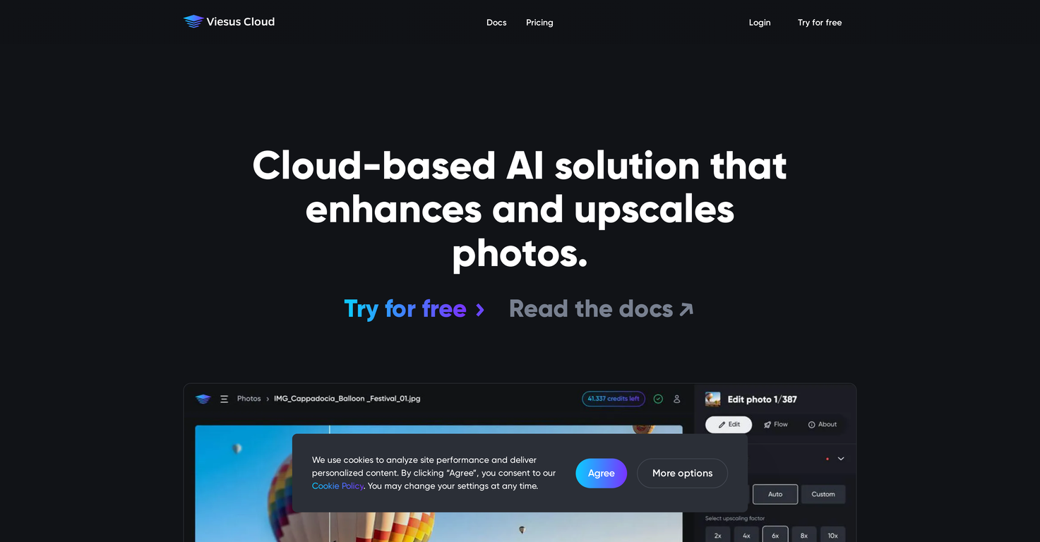 Viesus enhancing PDFs and images screenshot
