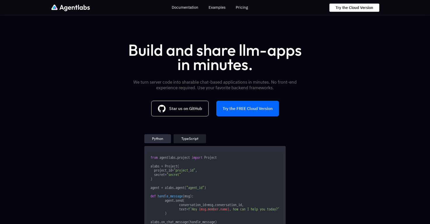 AgentLabs screenshot