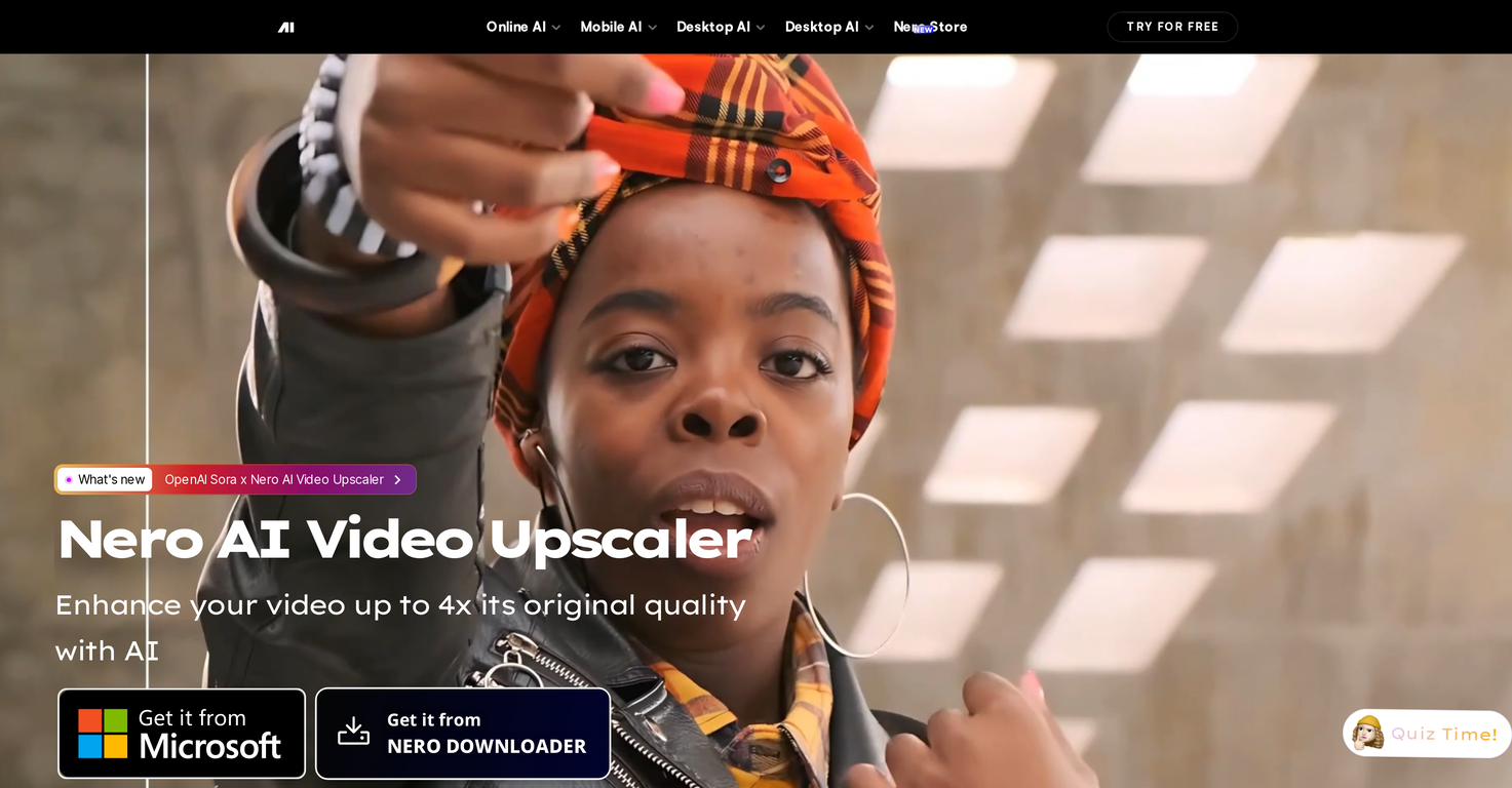 Nero AI Video Upscaler screenshot