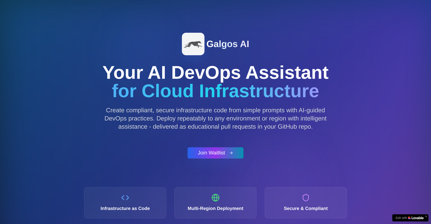 Galgos AI screenshot