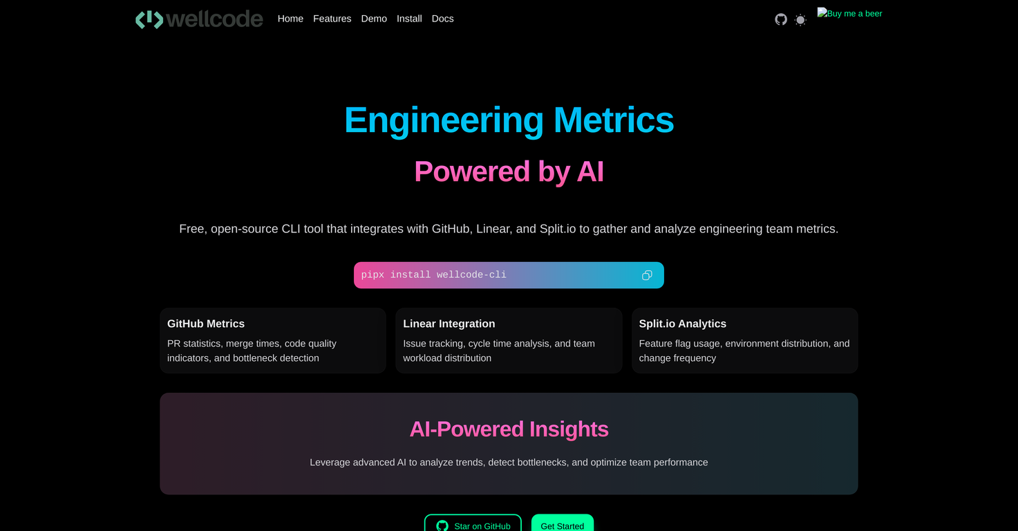 Wellcode CLI screenshot