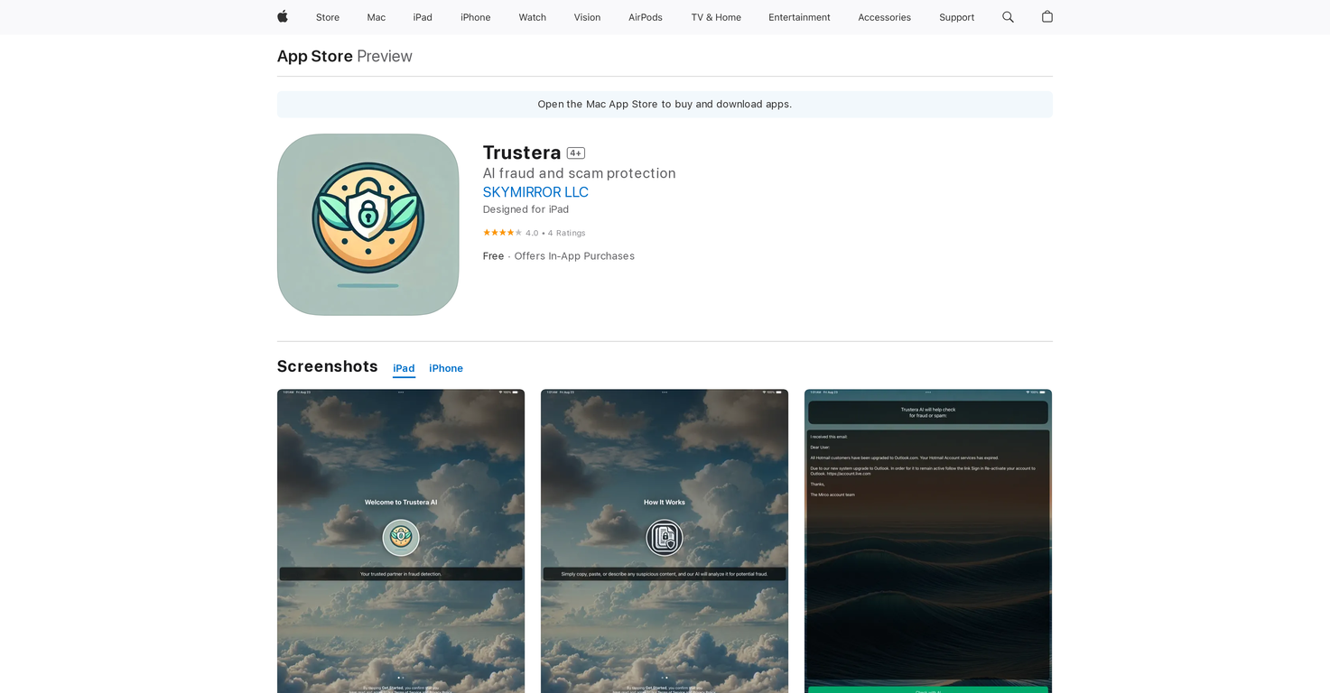 Trustera screenshot