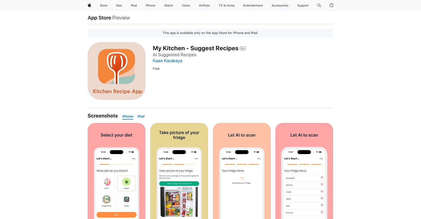 My Kitchen - Suggest Recipes screenshot