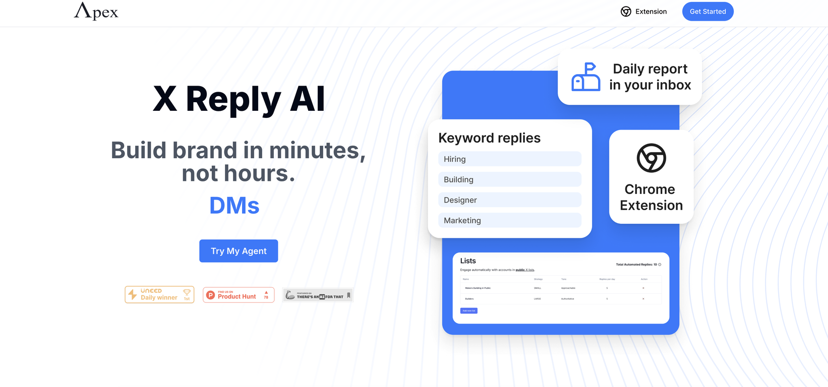 Apex - X Reply AI screenshot