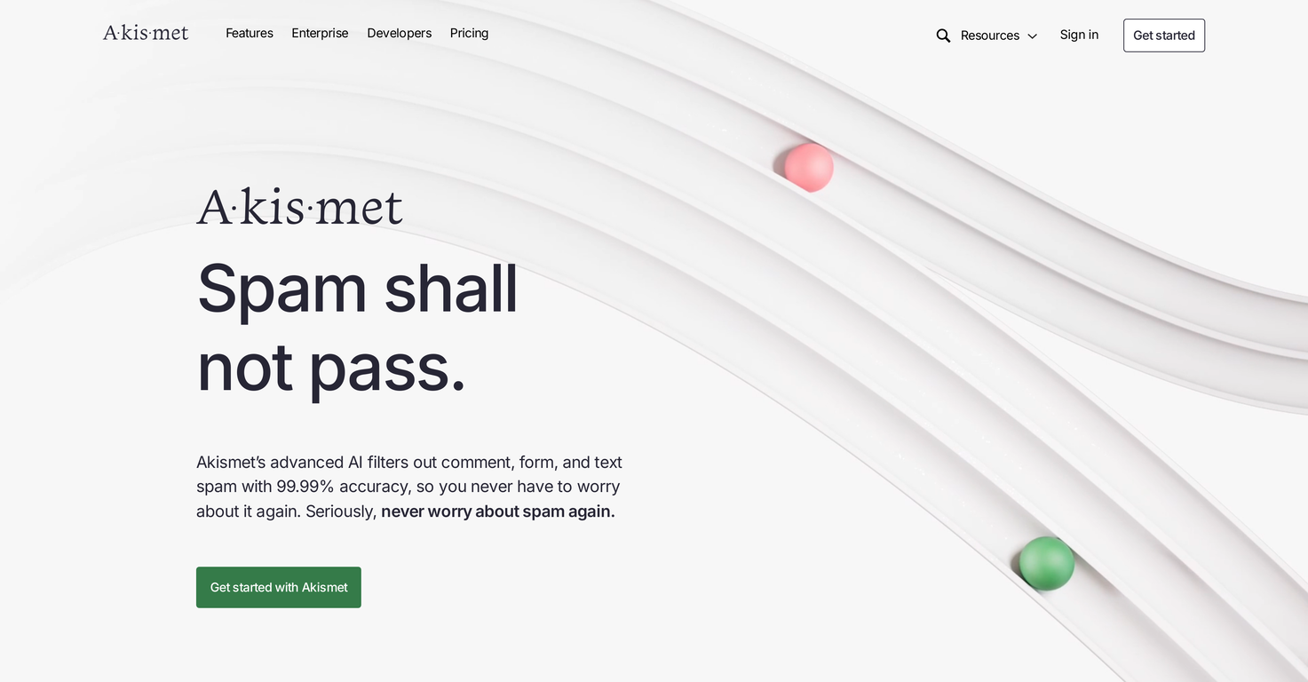 Akismet screenshot