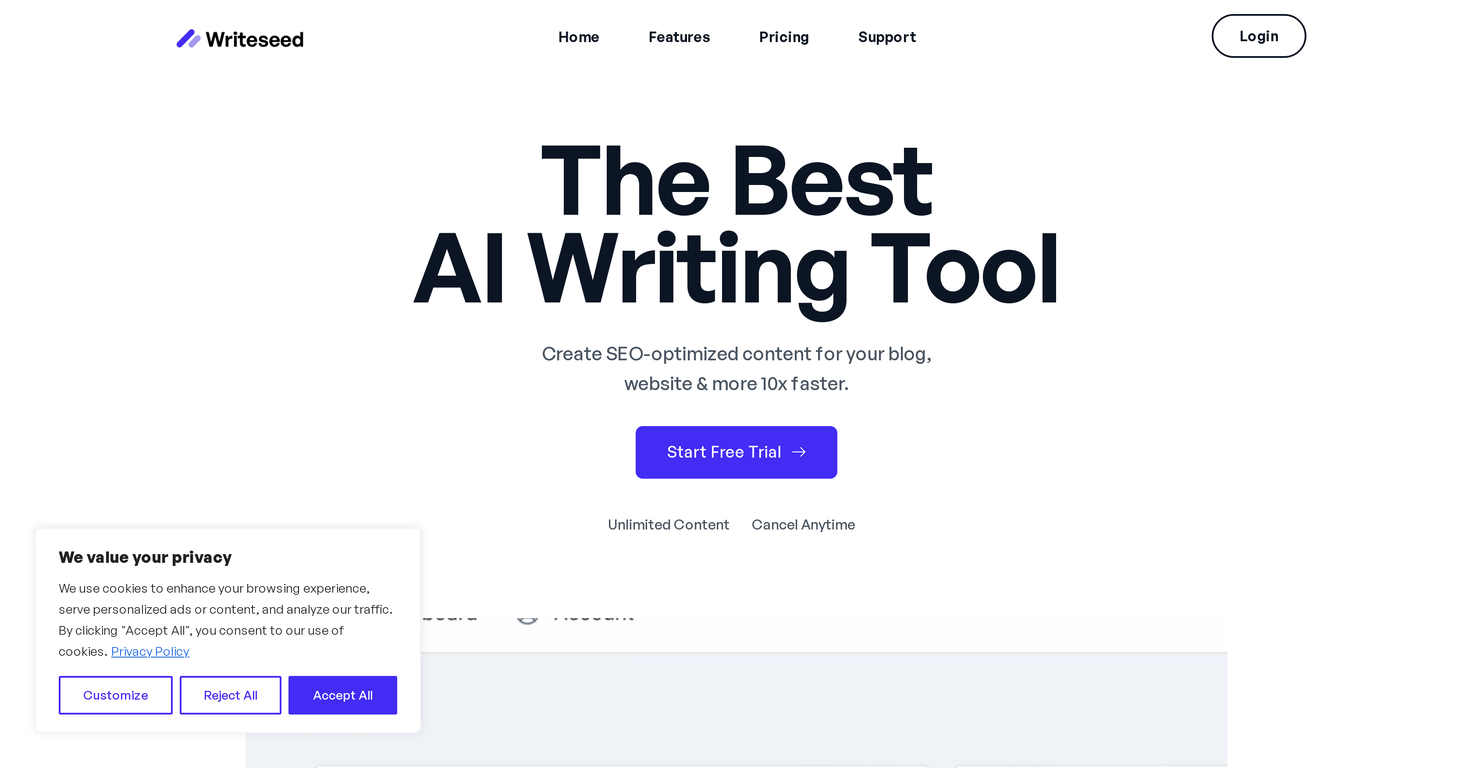Writeseed screenshot
