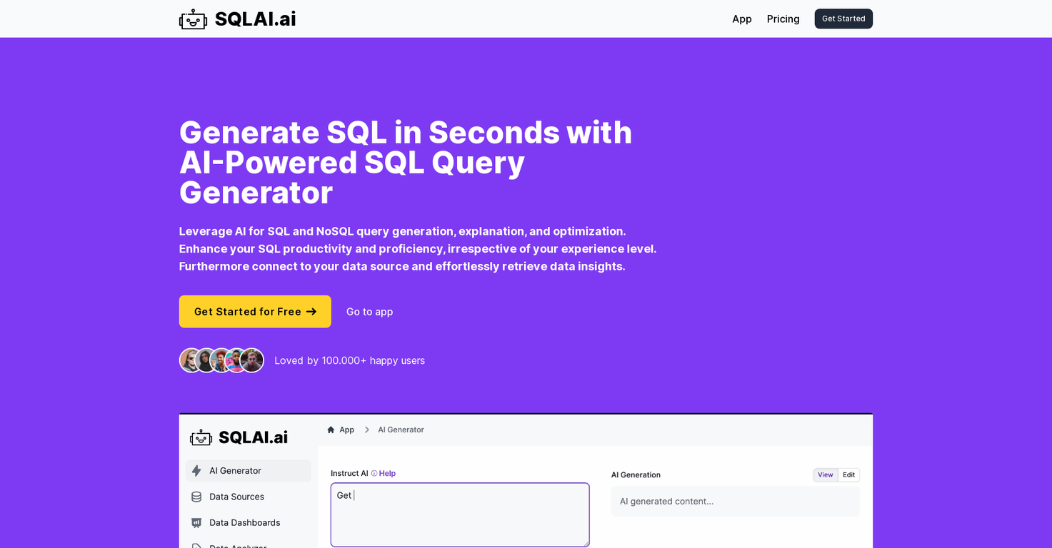 SQLAI screenshot