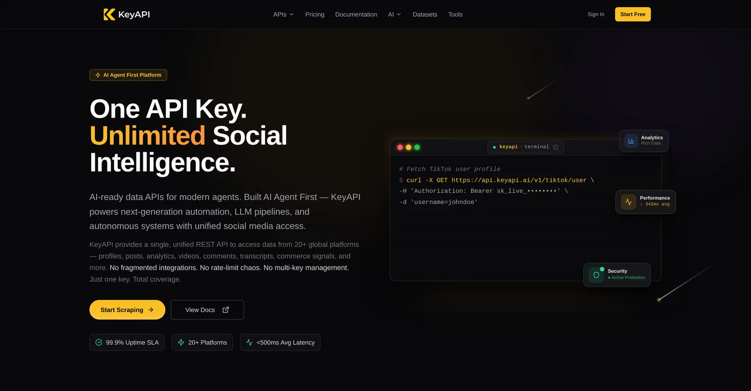 KeyAPI screenshot