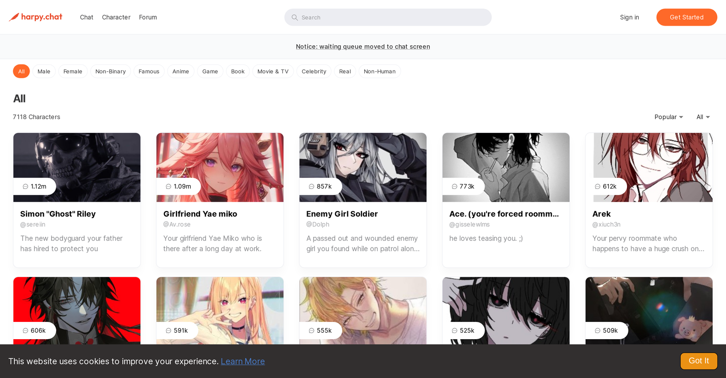 Harpy Chat screenshot
