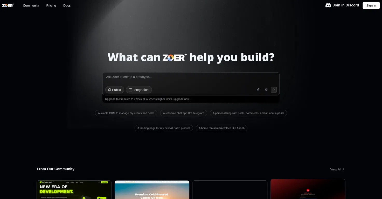 Zoer screenshot