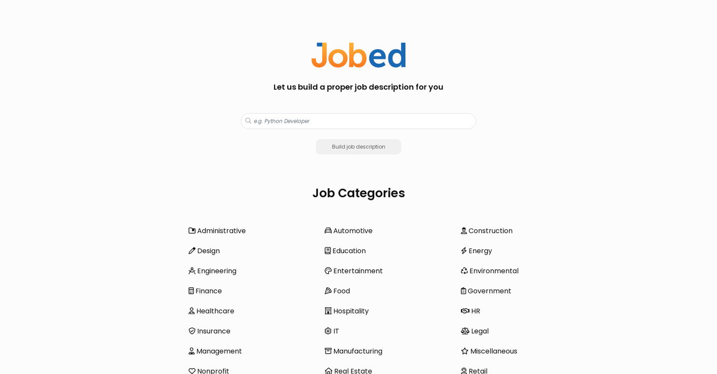 Jobed screenshot