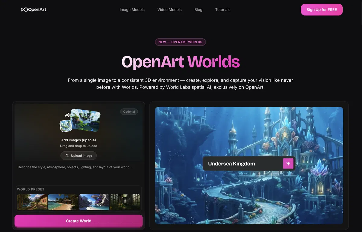OpenArt World screenshot