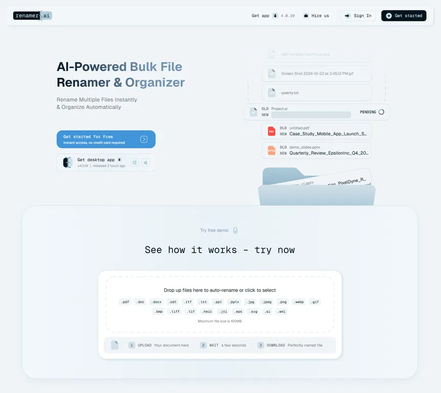 Renamer.ai screenshot