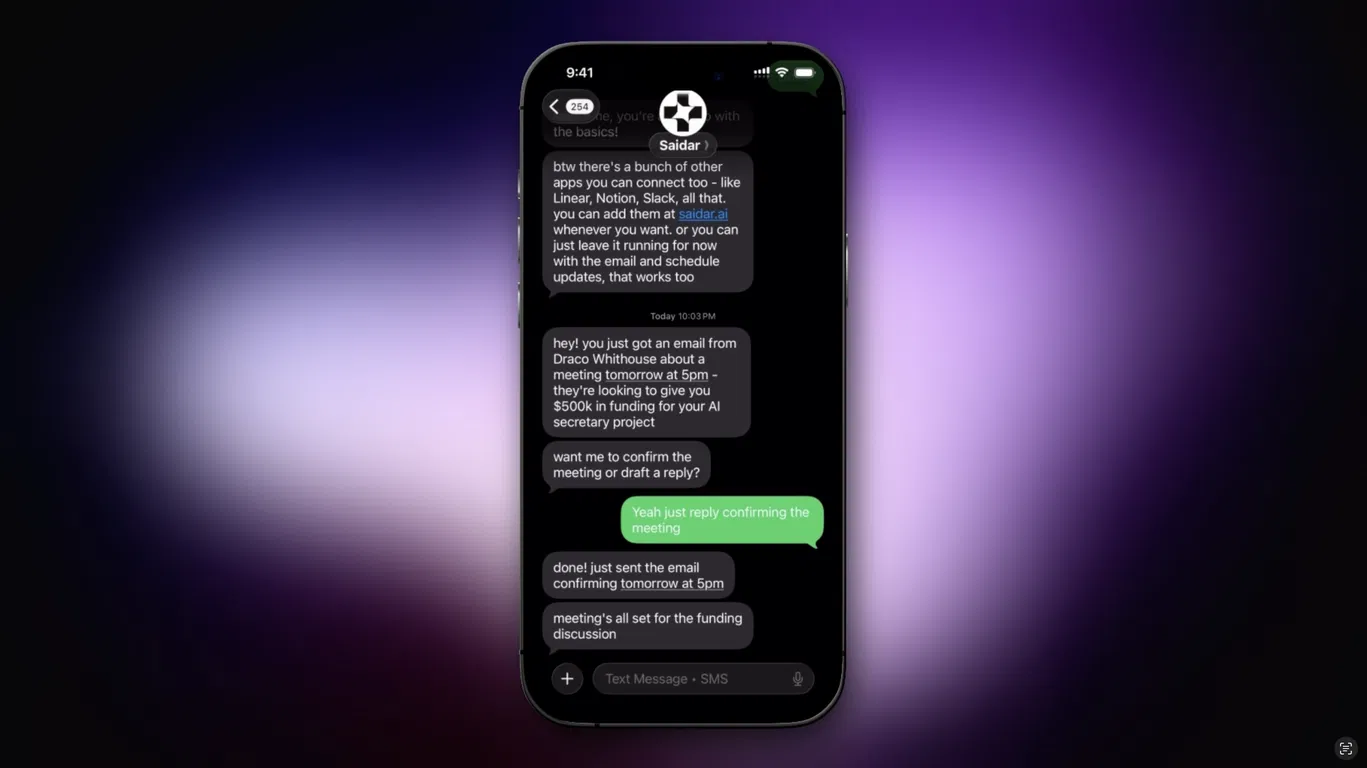 Saidar screenshot