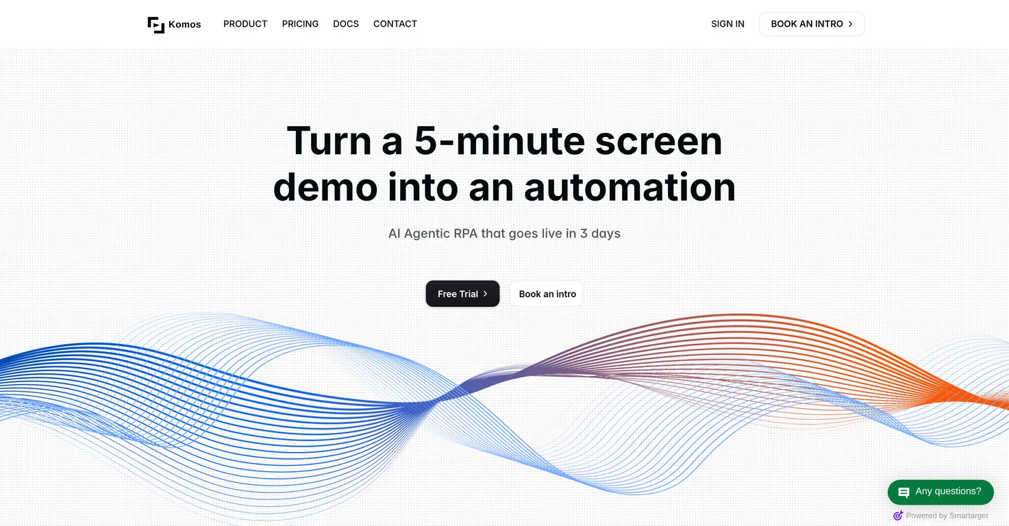 Komos - AI Browser Automation | RPA screenshot