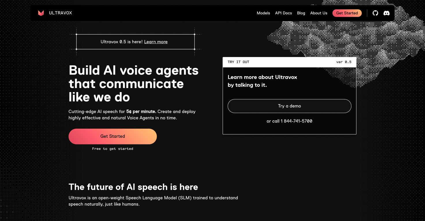Ultravox.ai screenshot