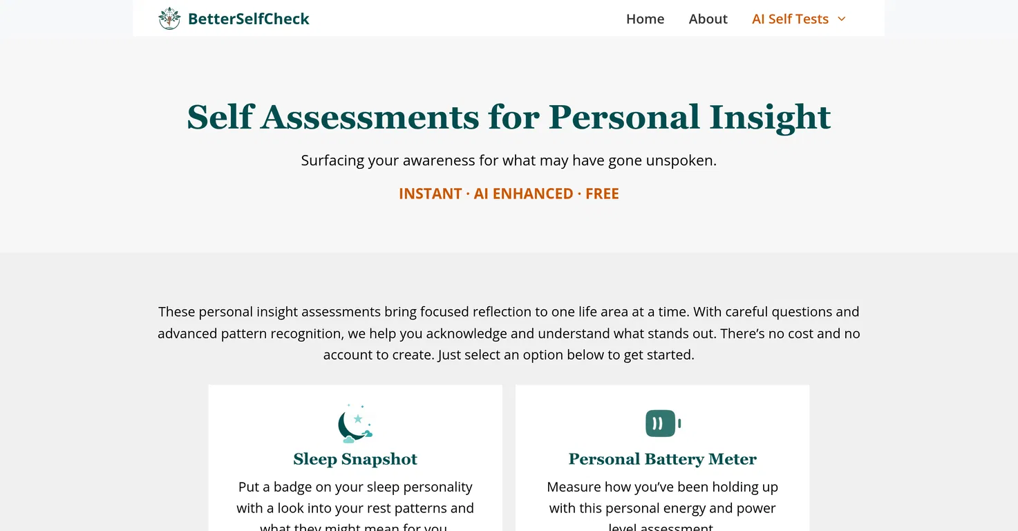 BetterSelfCheck screenshot